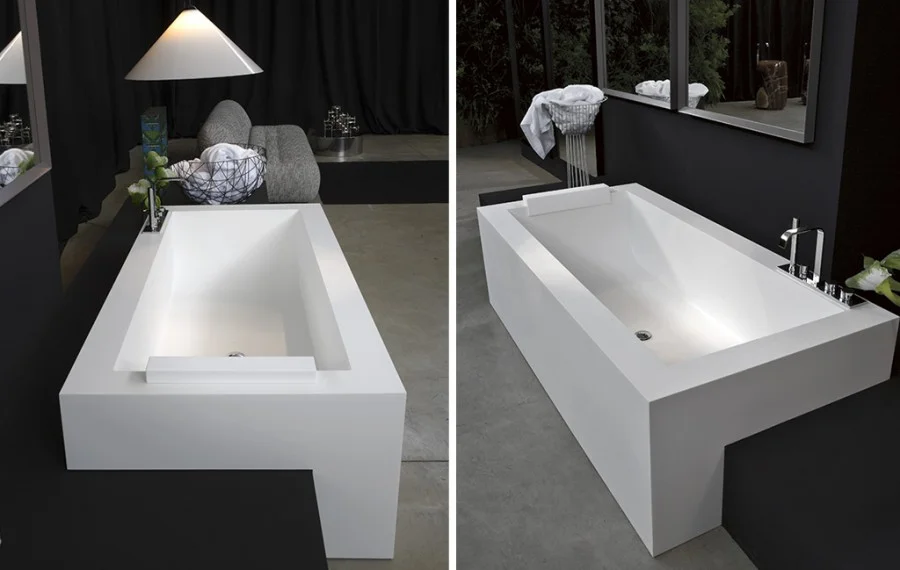 Antonio Lupi Biblio Semi-Recessed Tub BIBLIO70