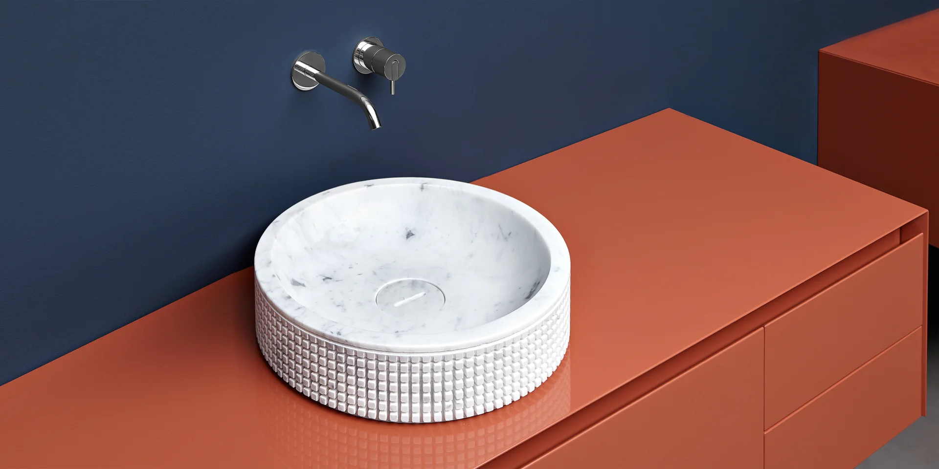 Antonio Lupi Pixel Countertop Stone Sink PIXEL45