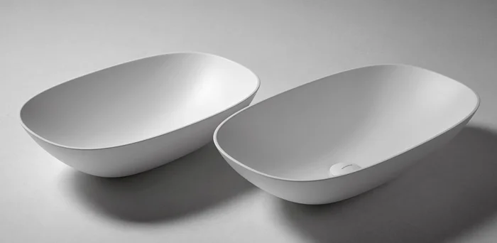 Antonio Lupi Velo oval top mount sink VELO63