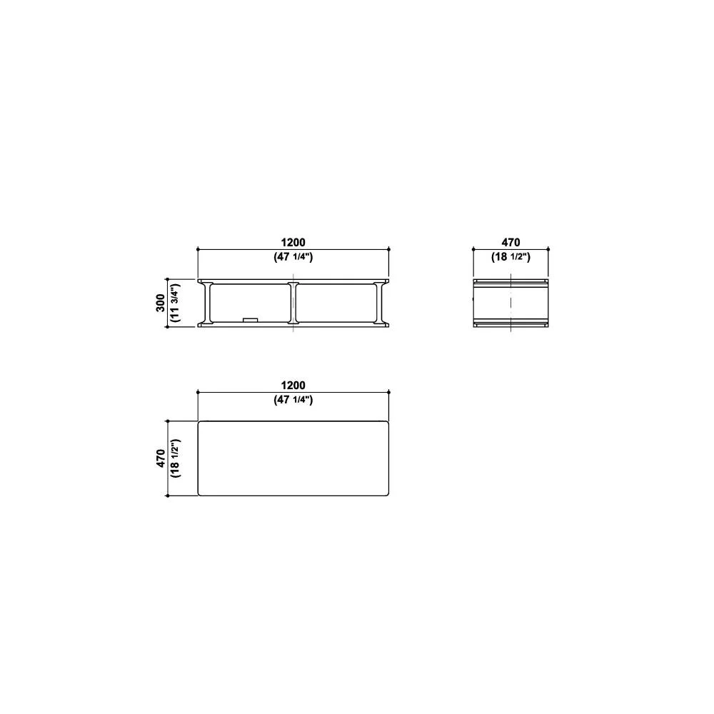Zucchetti KOS Beam Solid Ash Shelf 8BE110NA