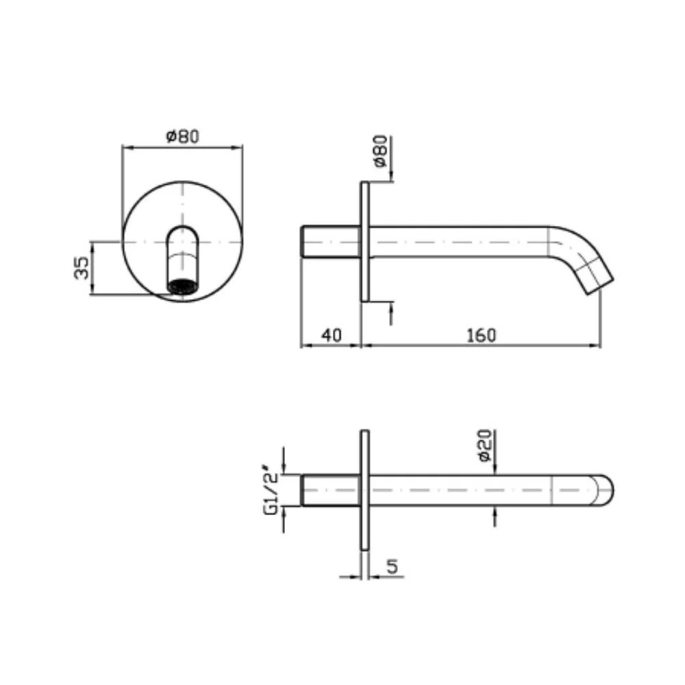 Zucchetti Pan S Spout Z92260