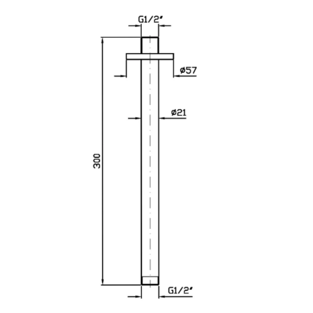 Zucchetti Pan S Ceiling Shower Arm Z93024