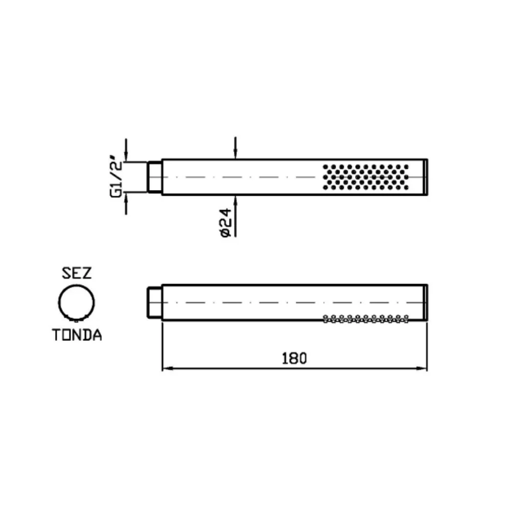 Zucchetti Pan S Fixed Jet Hand Shower Z94177
