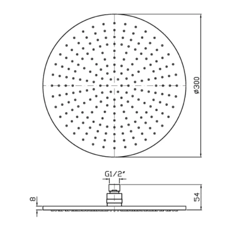 Zucchetti Pan S Fixed Jet Shower Head Z94266