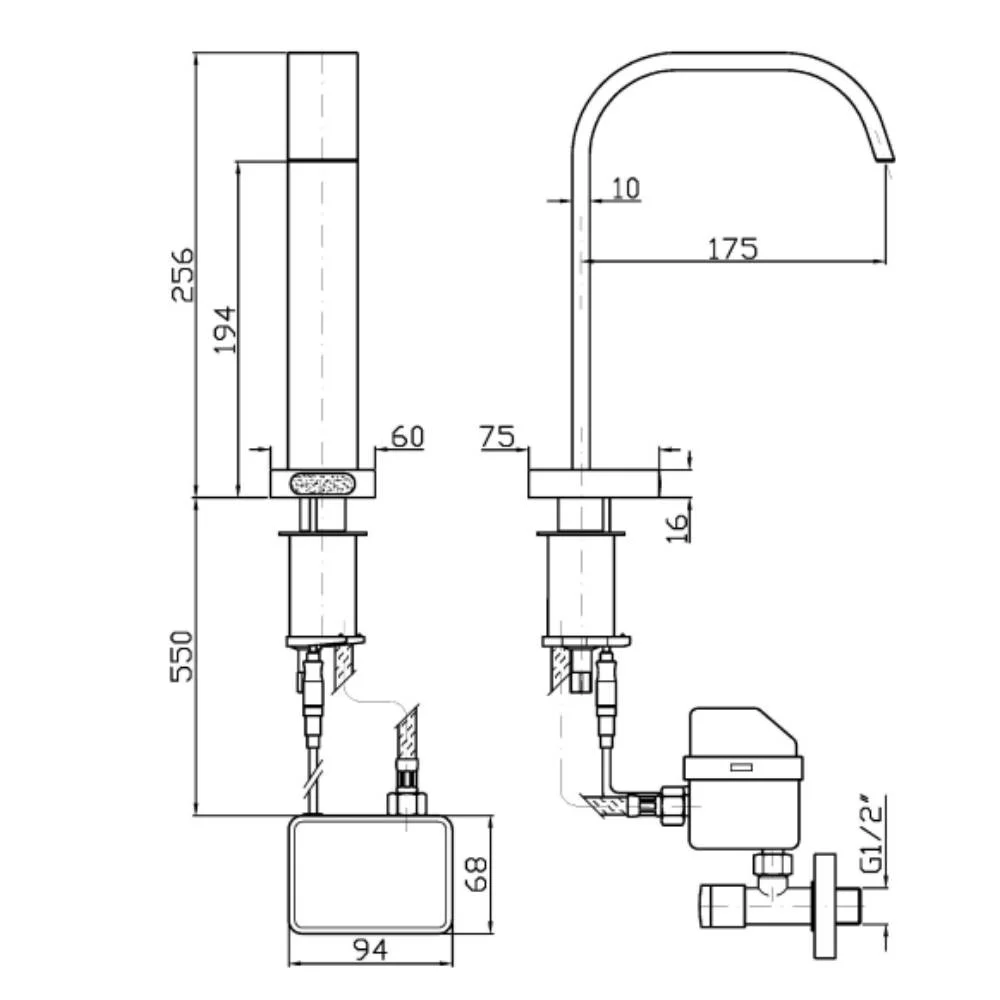 Zucchetti Aguablu Electric Sink Faucet ZA5413