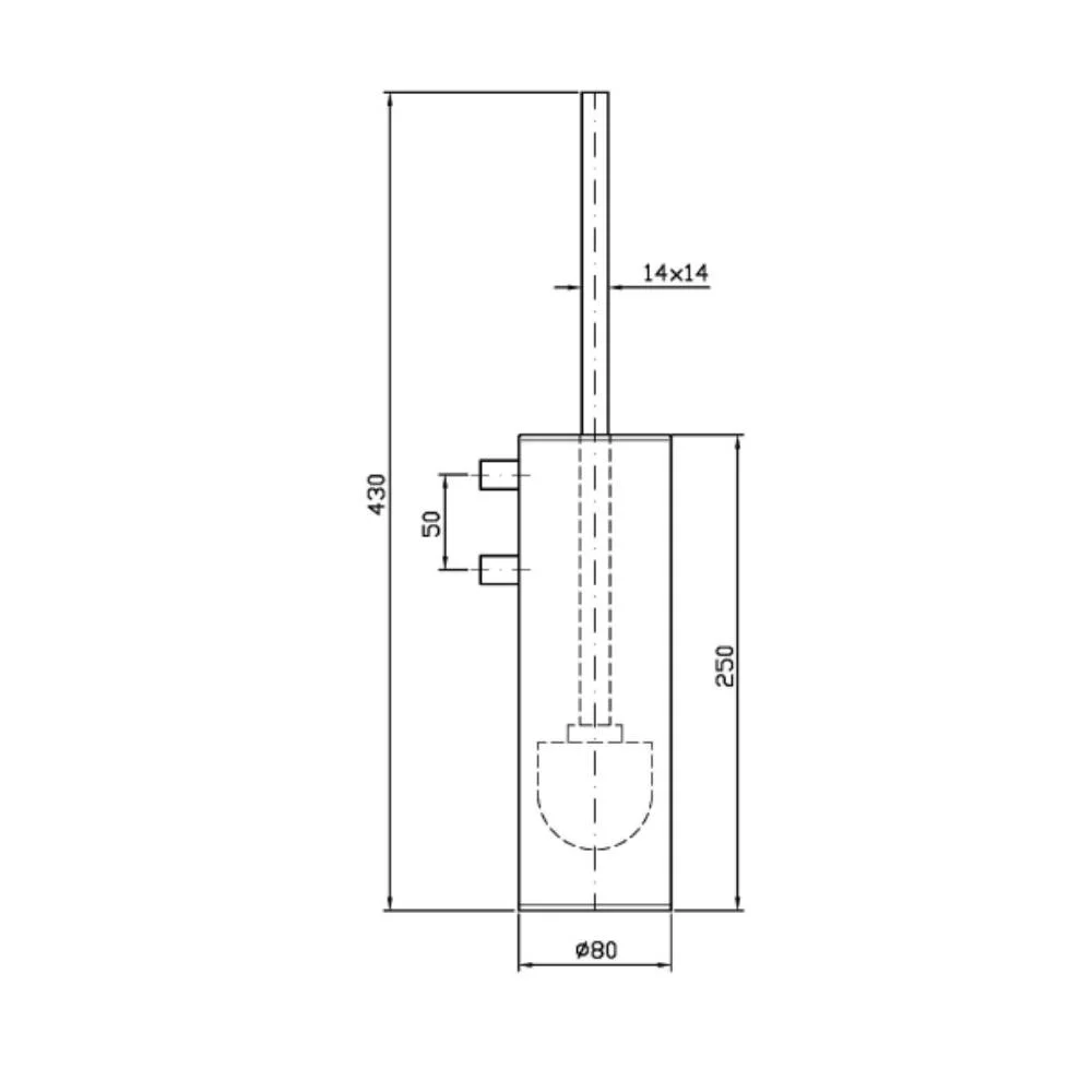 Zucchetti Aguablu Wall Mounted Toilet Brush Holder ZAC456