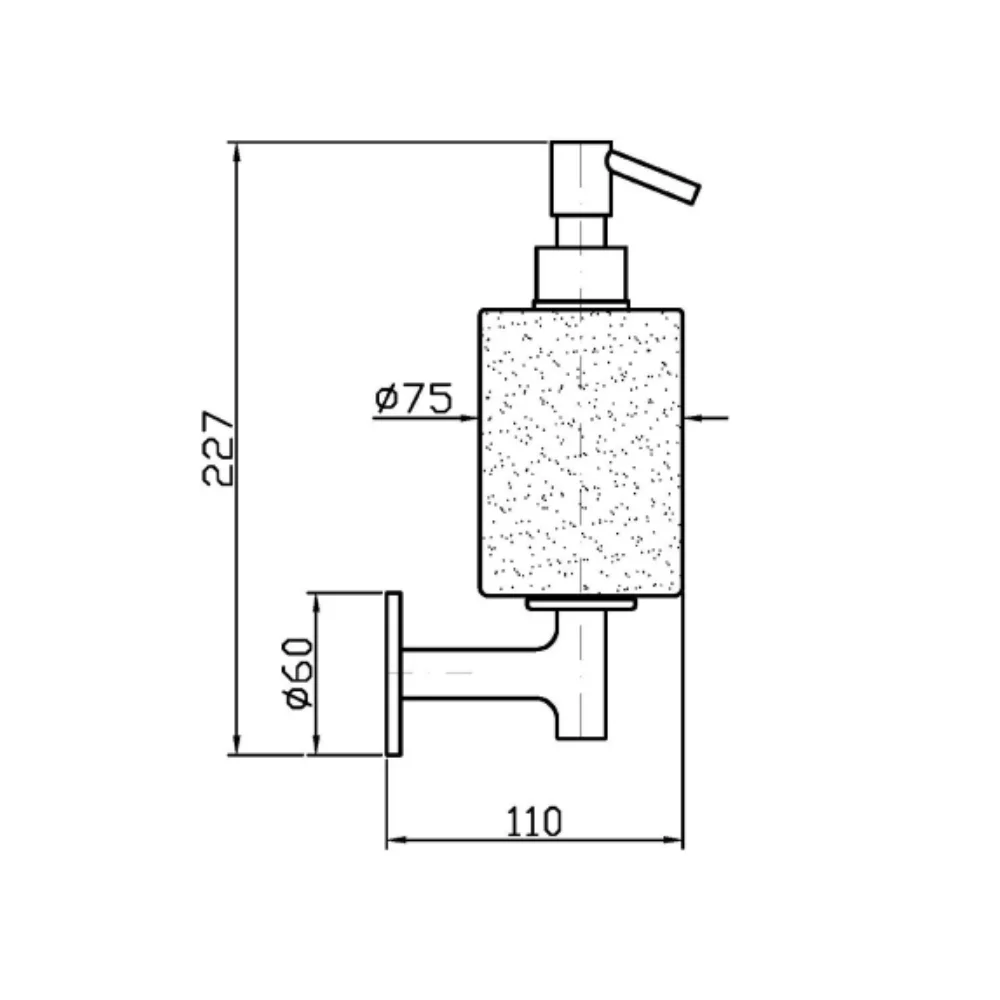 Zucchetti Pan S Wall dispenser ZAC615