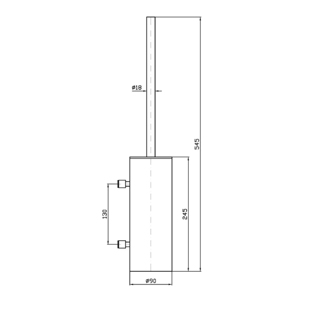 Zucchetti Pan S Wall Mounted Toilet Brush Holder ZAD556