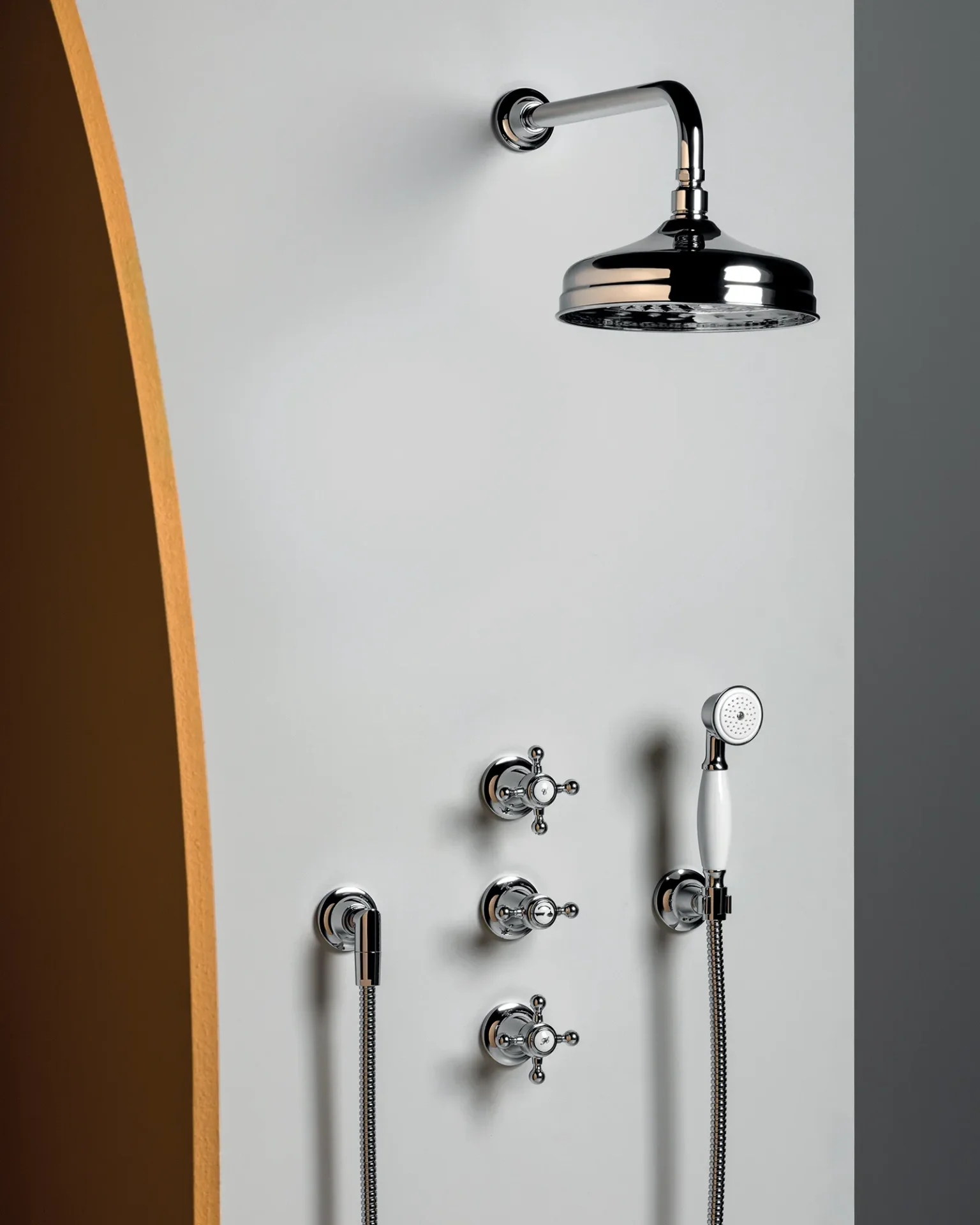 Zucchetti Agorà Wall Mounted Tub Mixers + Recessed Part ZAG695+R99508