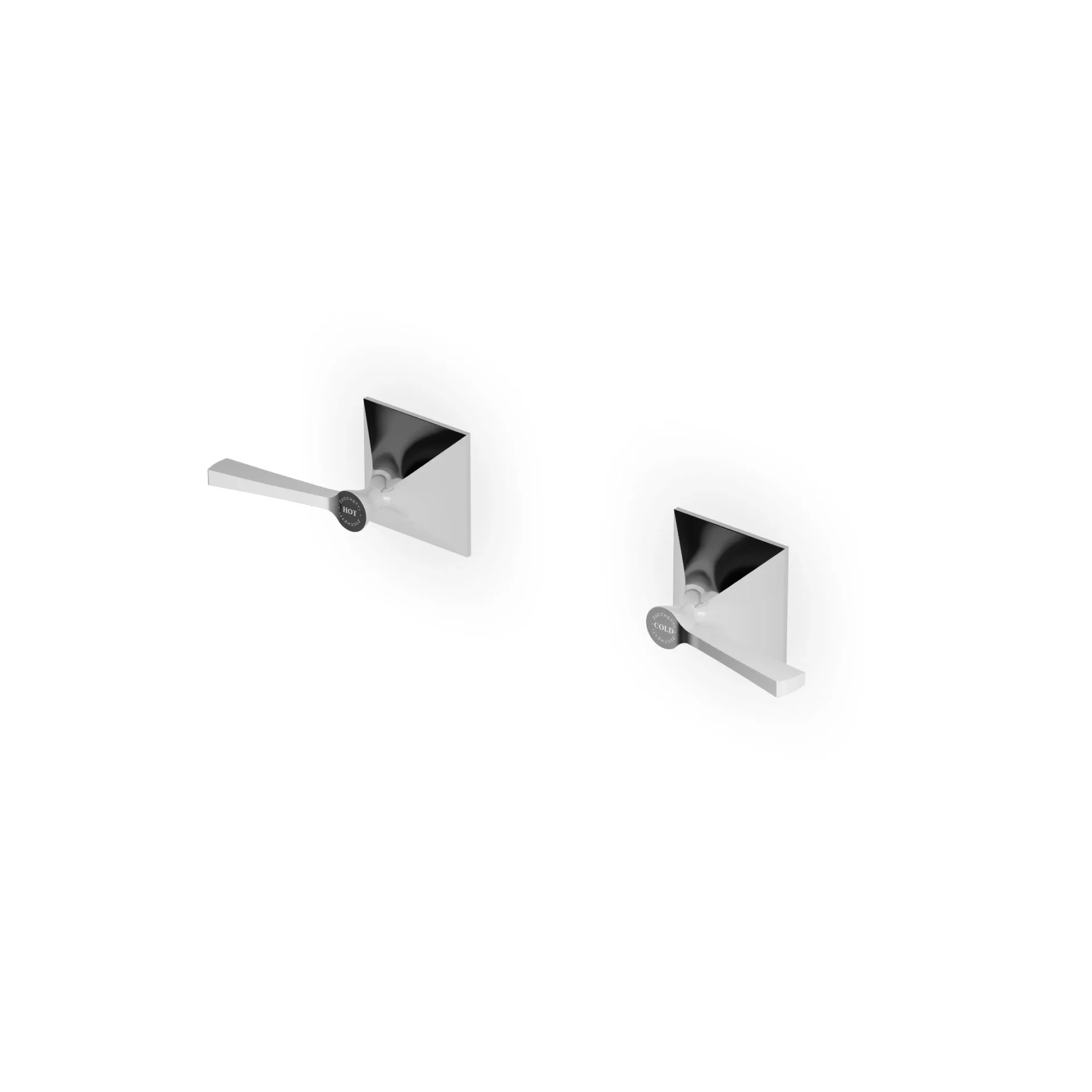 Zucchetti Bellagio Wall Mounted Shower Mixers + Recessed Part ZB2738+R99503