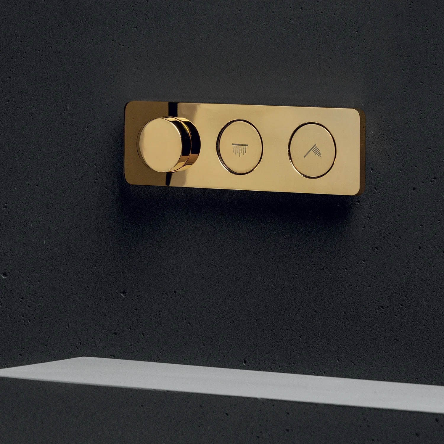 Zucchetti Hoop 2-Button Thermostatic Shower Mixer ZHO821