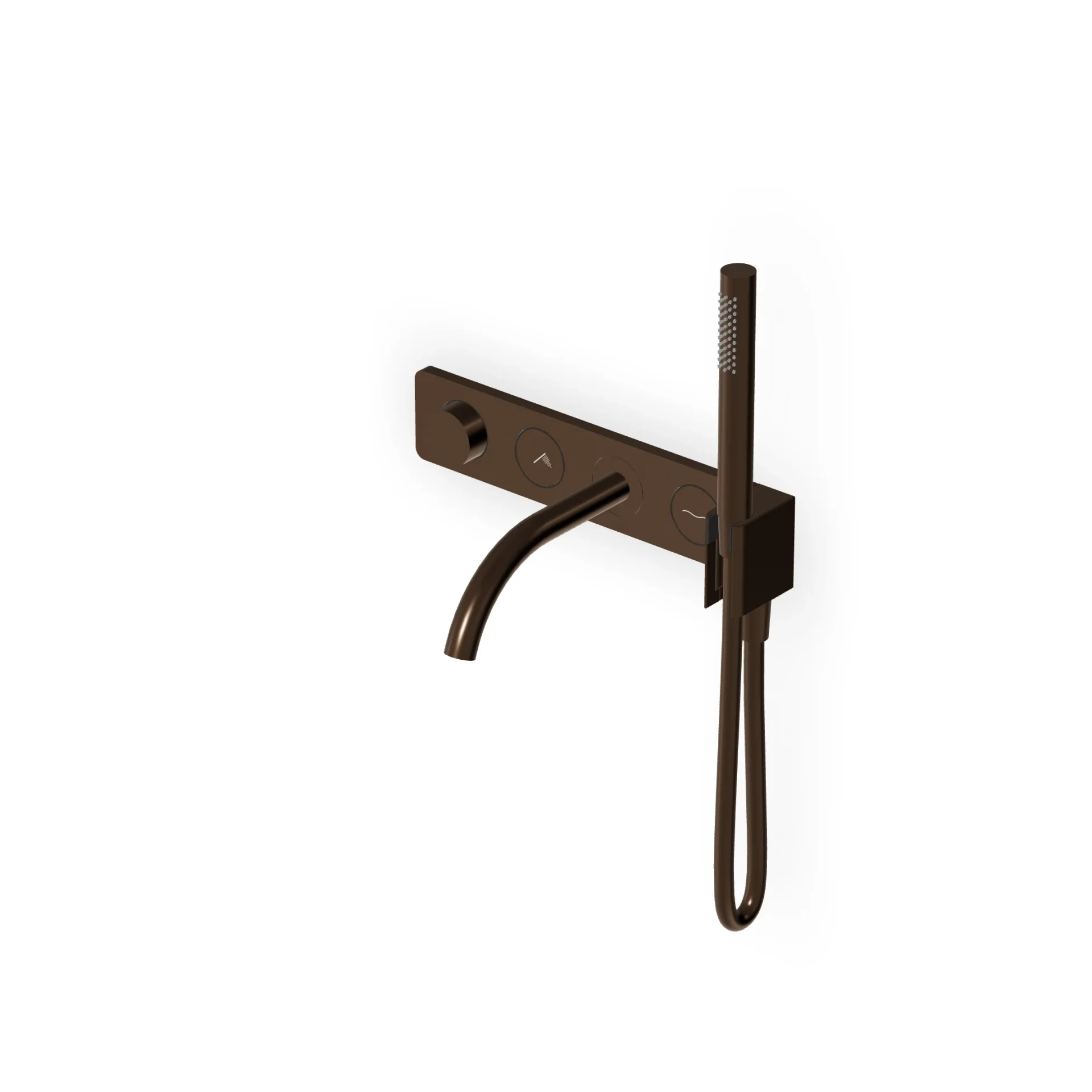 Zucchetti Hoop 2-Button Thermostatic Bath/Shower Mixer ZHO825