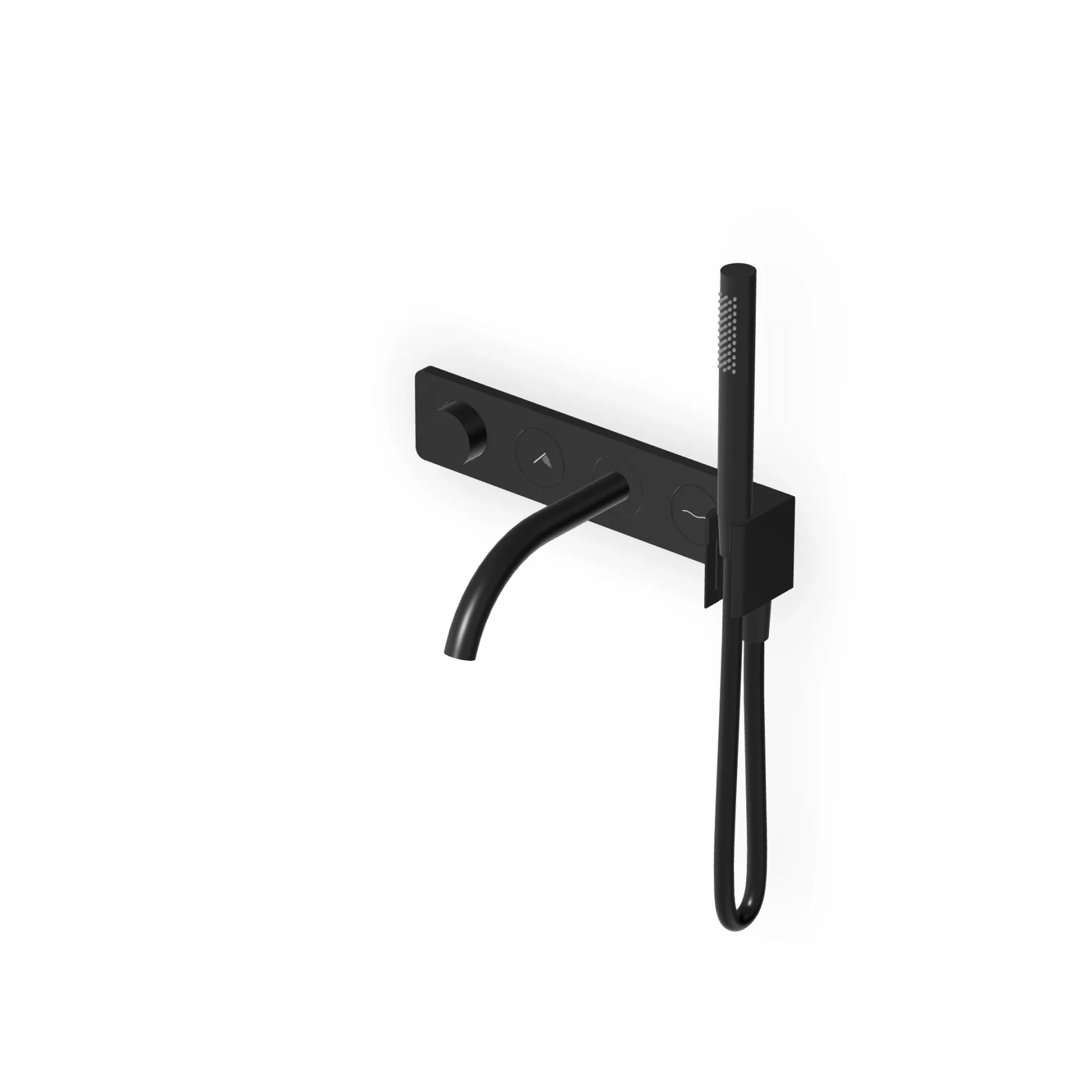Zucchetti Hoop 2-Button Thermostatic Bath/Shower Mixer ZHO825
