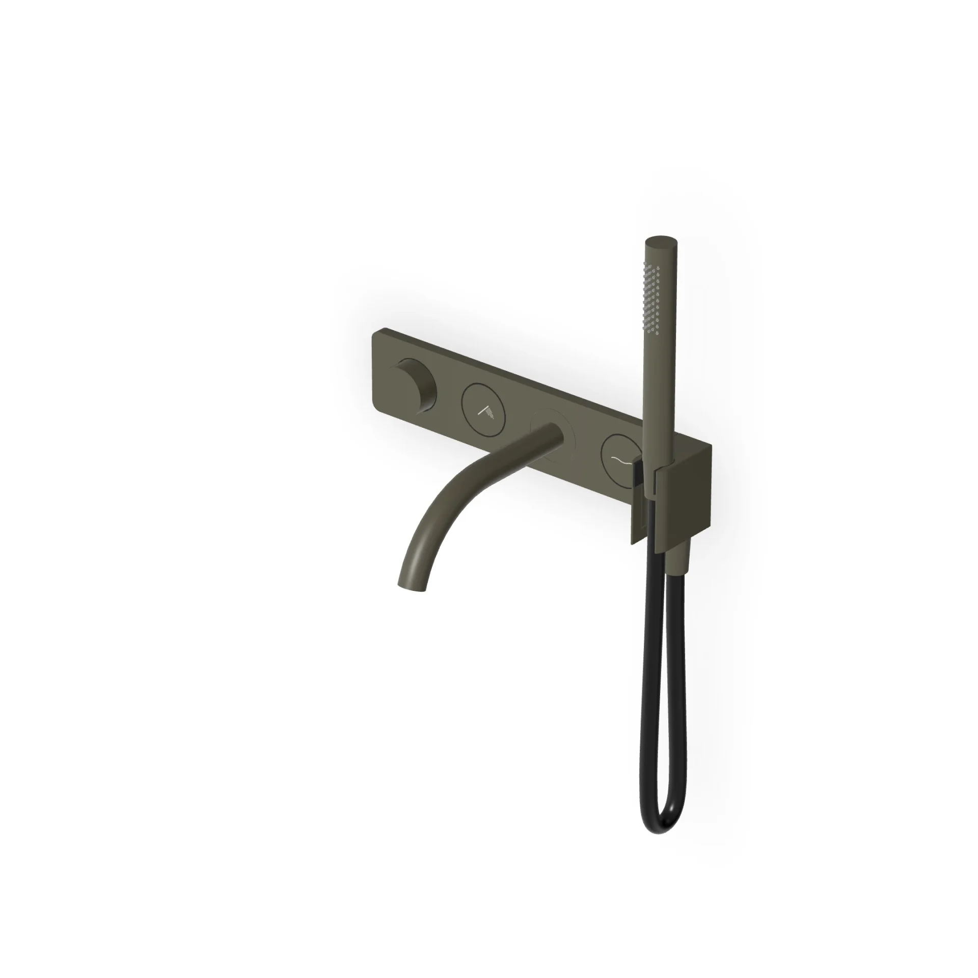 Zucchetti Hoop 2-Button Thermostatic Bath/Shower Mixer ZHO825