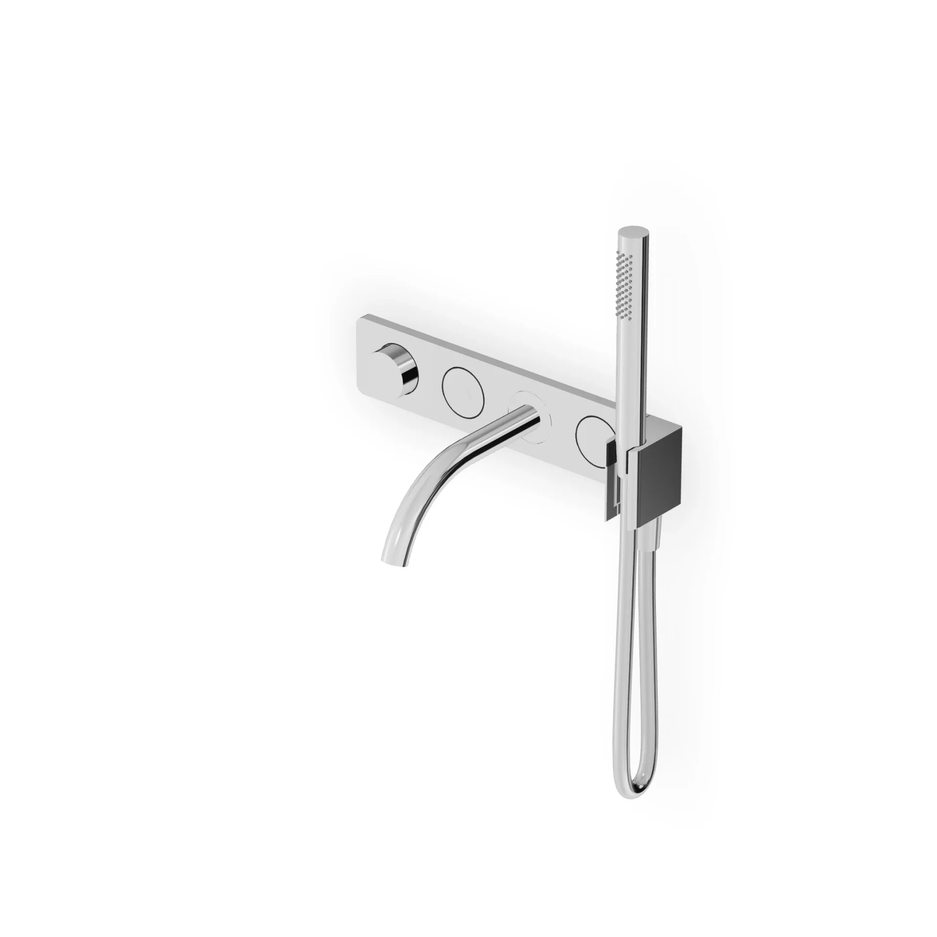 Zucchetti Hoop 2-Button Thermostatic Bath/Shower Mixer ZHO825