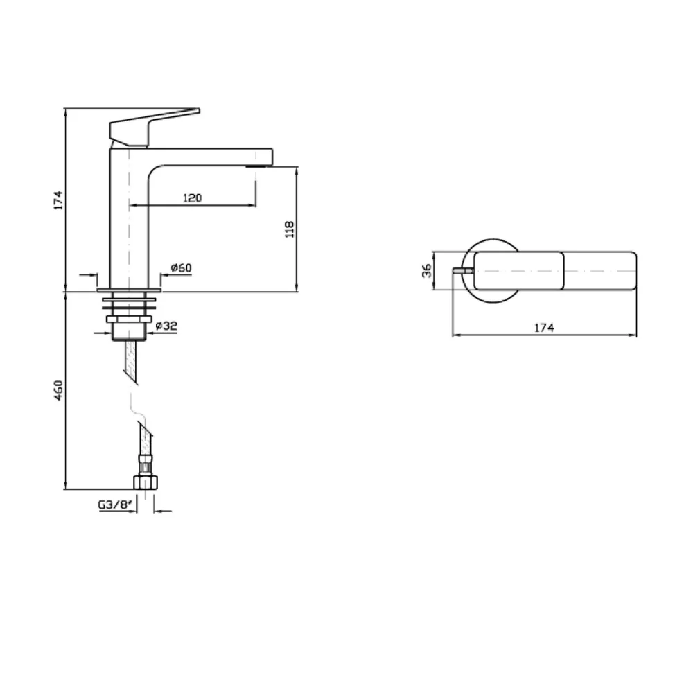 Zucchetti Jingle Single-lever basin mixer with aerator ZIN693