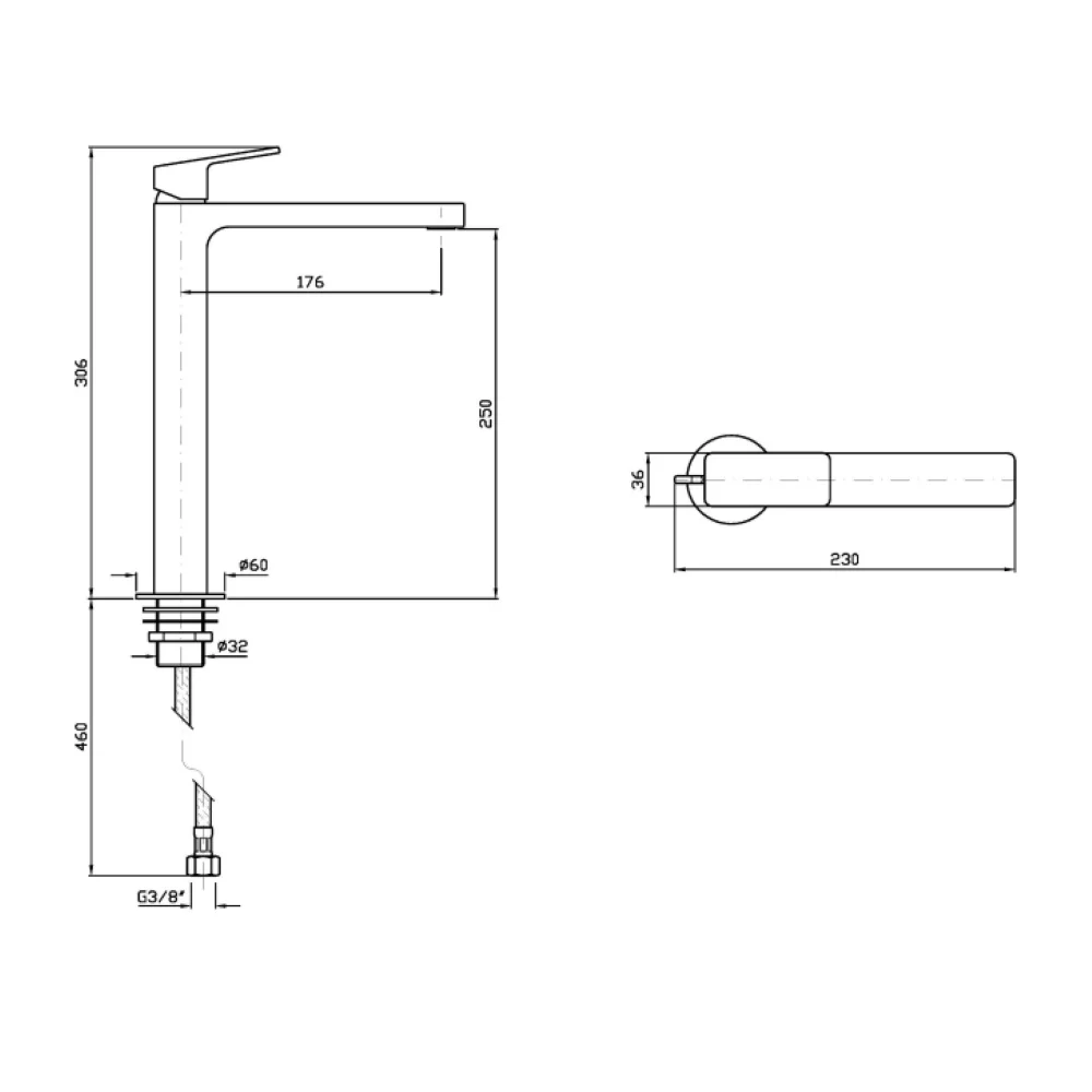 Zucchetti Jingle Single-lever basin mixer with aerator ZIN694