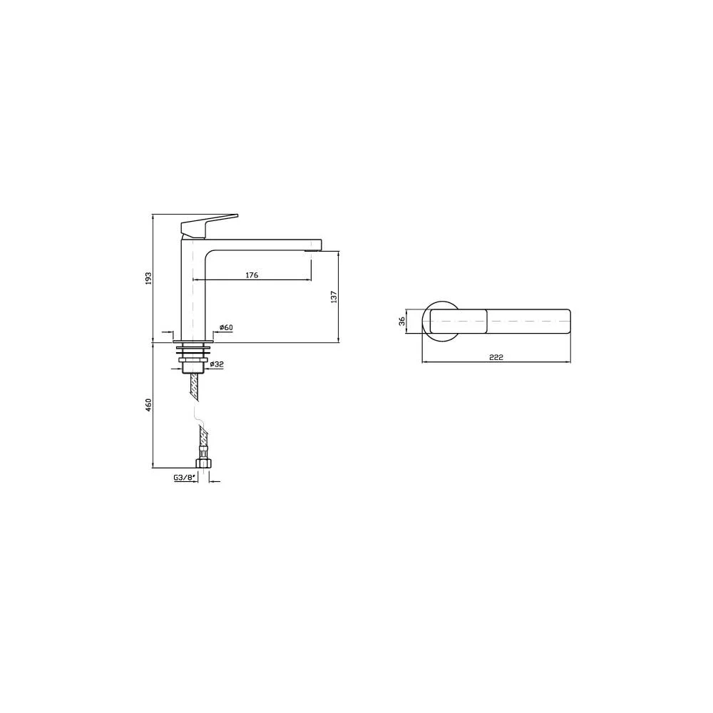 Zucchetti Jingle Single-lever basin mixer with aerator ZIN695