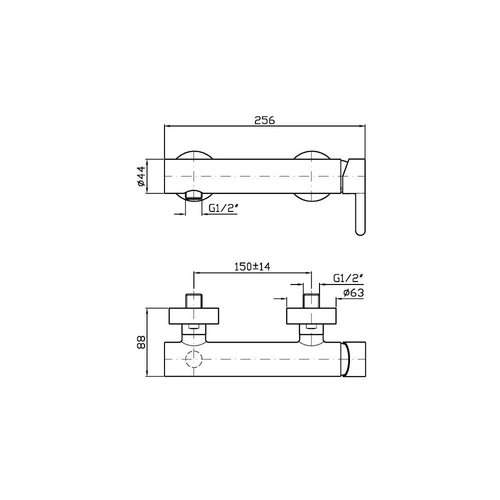 Zucchetti Isy22 External Single Lever Shower Mixer ZIS076