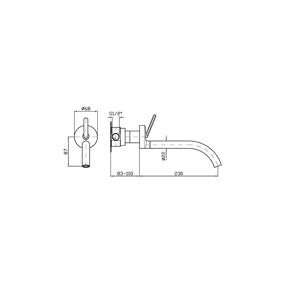 Zucchetti Isy22 Single-lever basin mixer ZIS1734