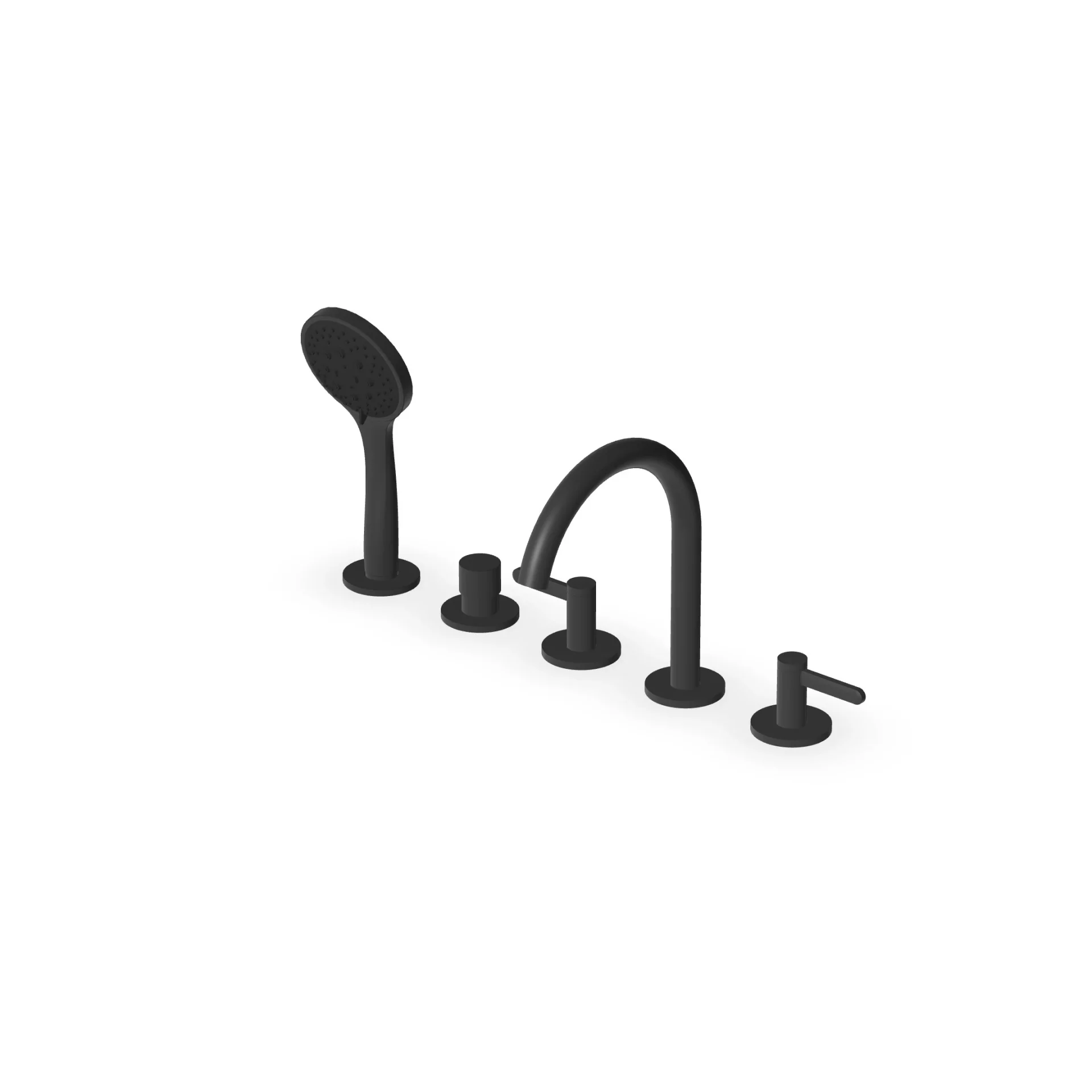 Zucchetti Isy22 5-hole deck-mounted bath mixer ZIS3513