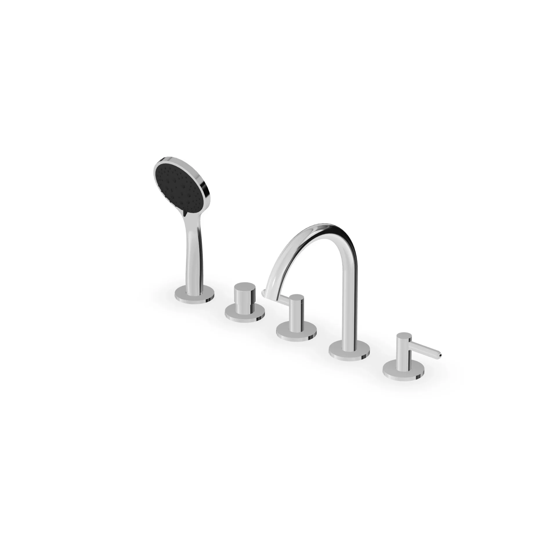 Zucchetti Isy22 5-hole deck-mounted bath mixer ZIS3513