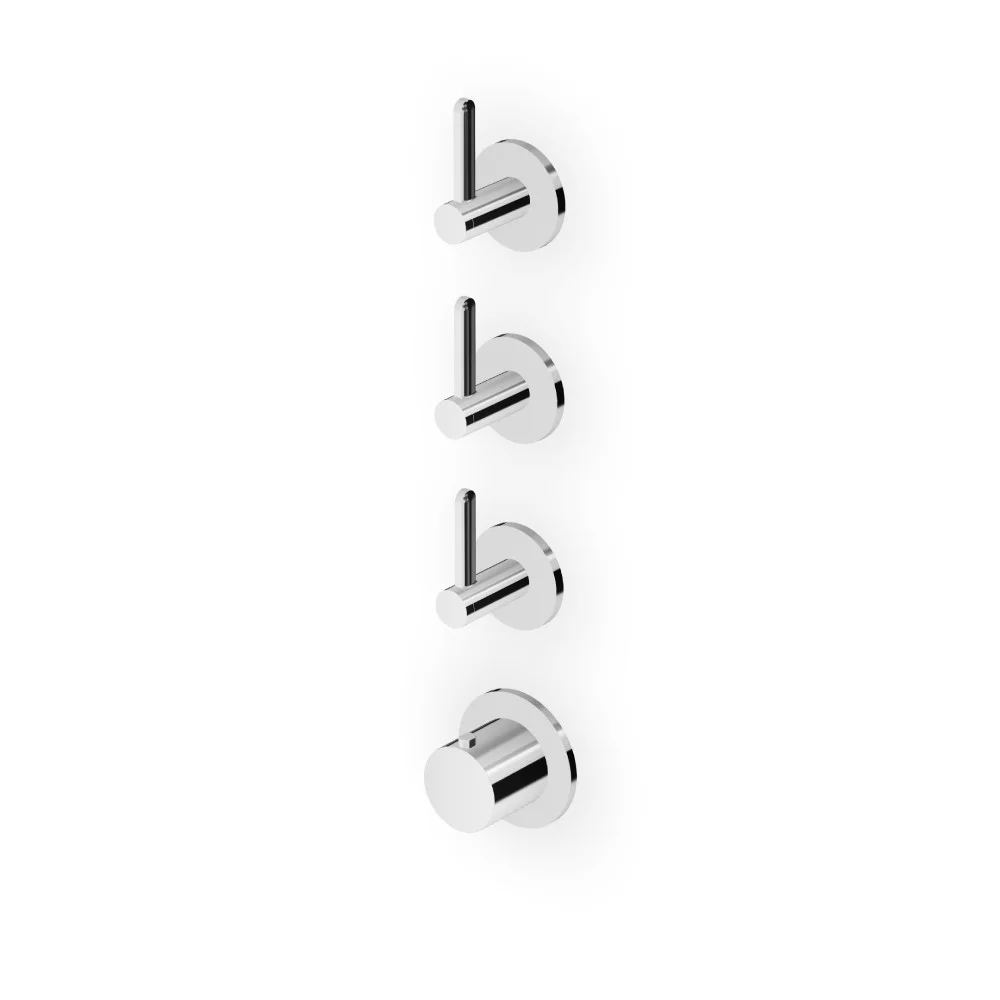 Zucchetti Isy22 Thermostatic Shower Mixer with 3 Stop Valves ZIS3803