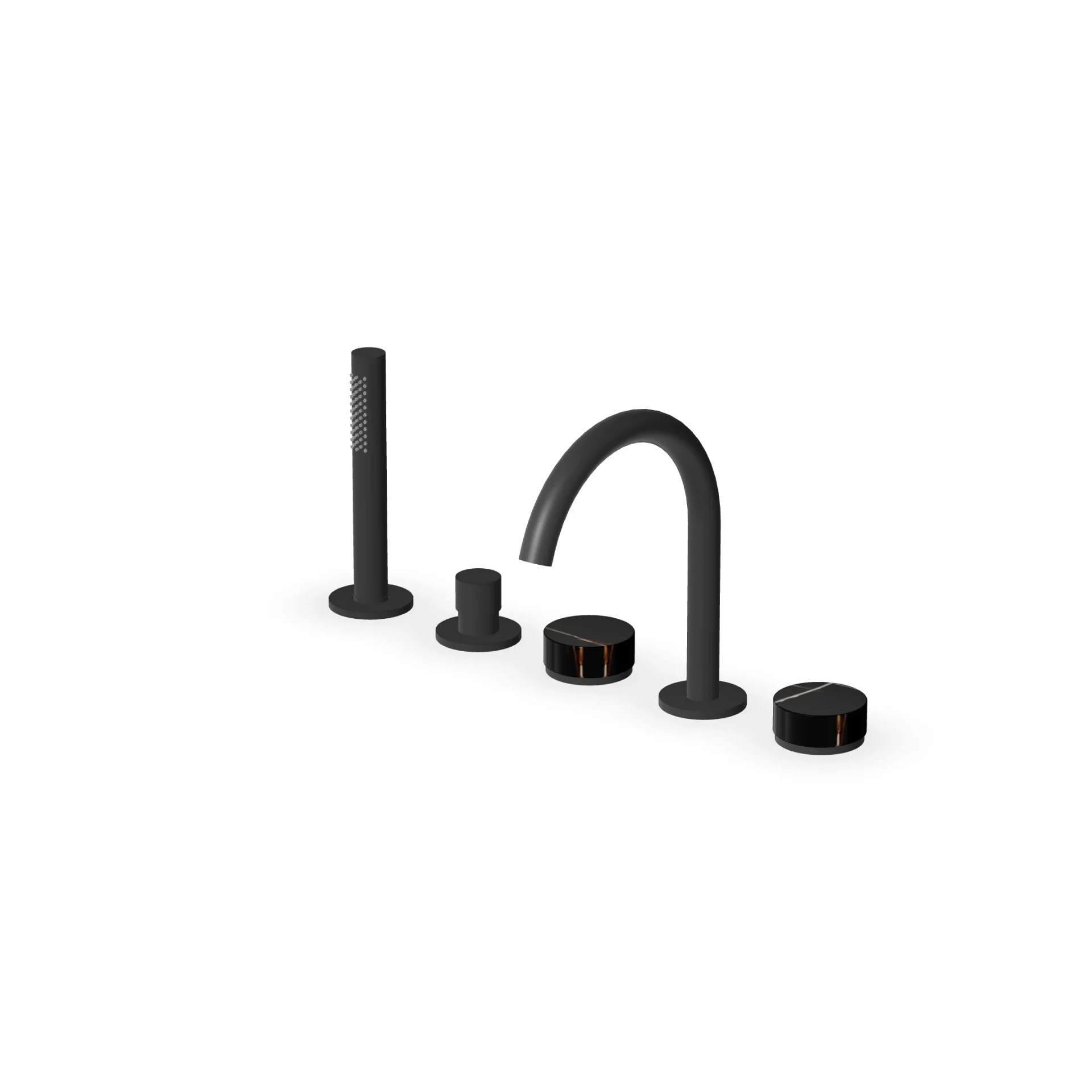 Zucchetti Isy22 5-hole deck-mounted bath mixer ZIS5533.N6