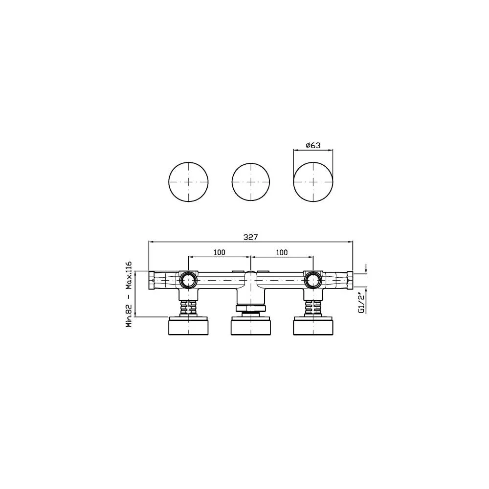 Zucchetti Isy22 3-hole bath/shower mixer ZIS5695.N6