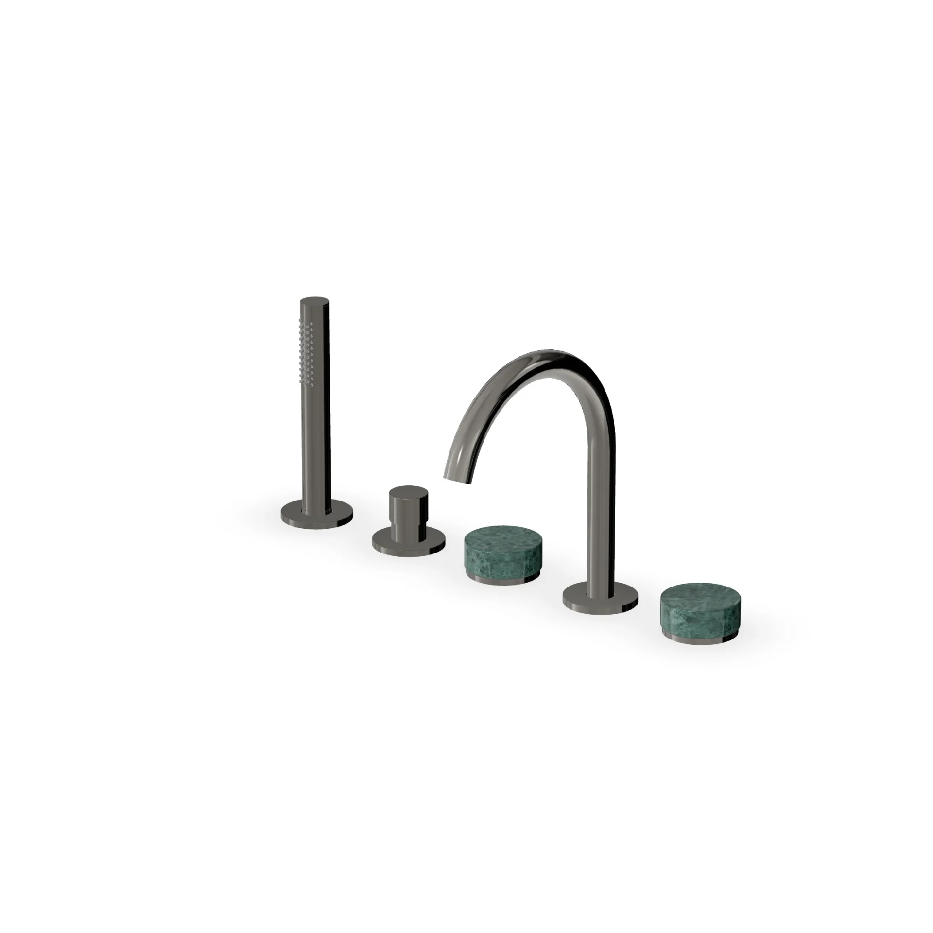 Zucchetti Isy22 5-hole deck-mounted bath mixer ZIS6533.C50