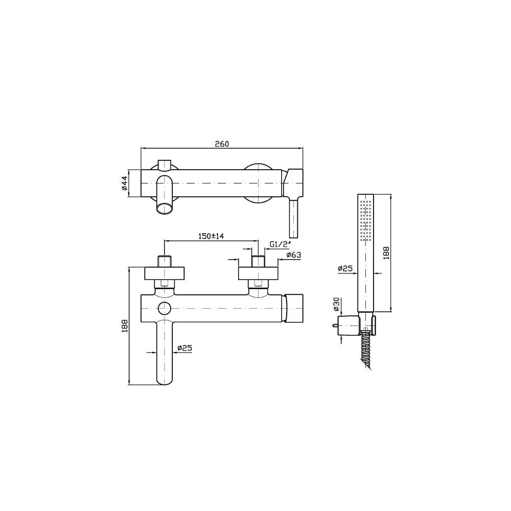 Zucchetti Pan External Single Lever Mixer ZP6139