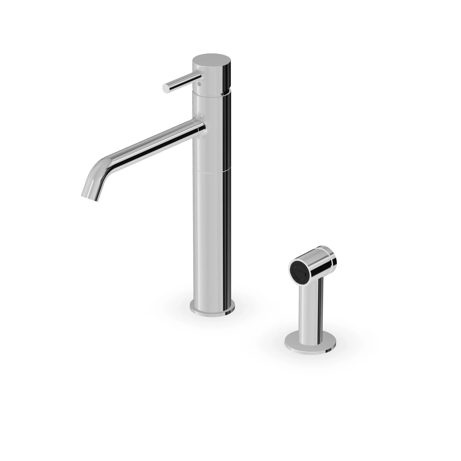 Zucchetti Pan S Single-lever mixer with swivel spout and side shower ZPA276