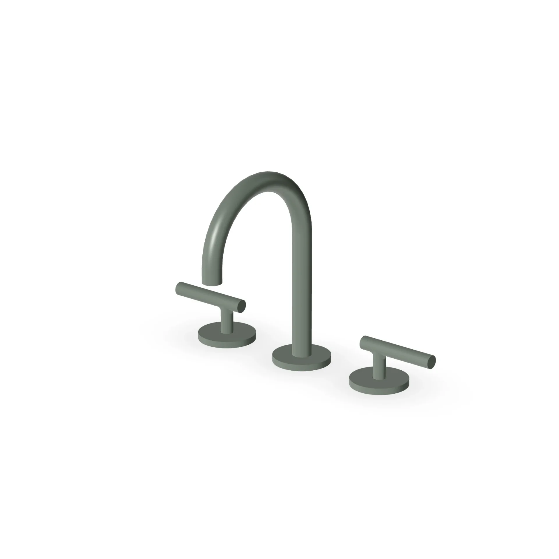 Zucchetti Pan S 3-hole basin mixer with low spout ZPA5345