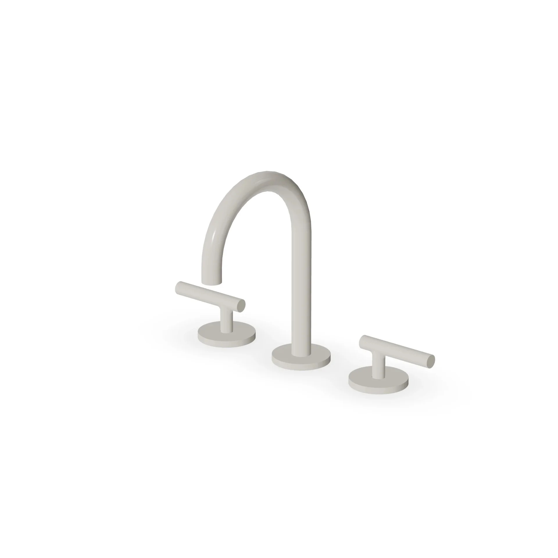 Zucchetti Pan S 3-hole basin mixer with low spout ZPA5345