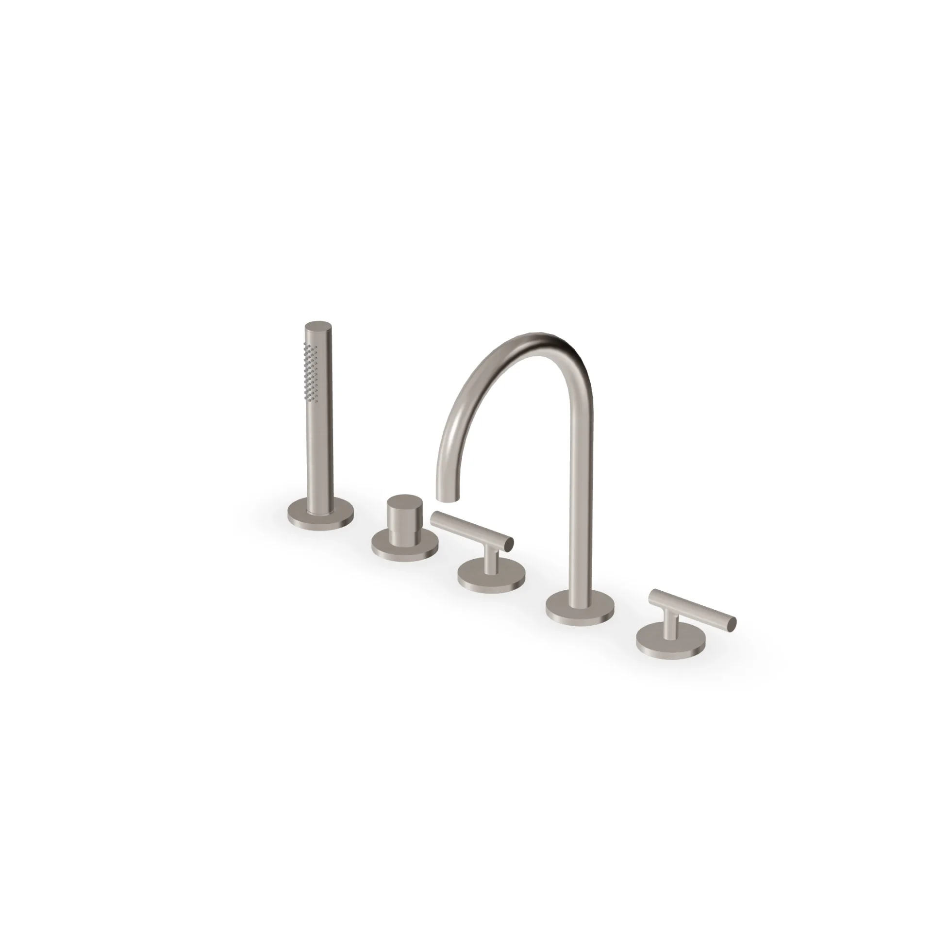 Zucchetti Pan S 5-hole deck-mounted bath mixer ZPA5514