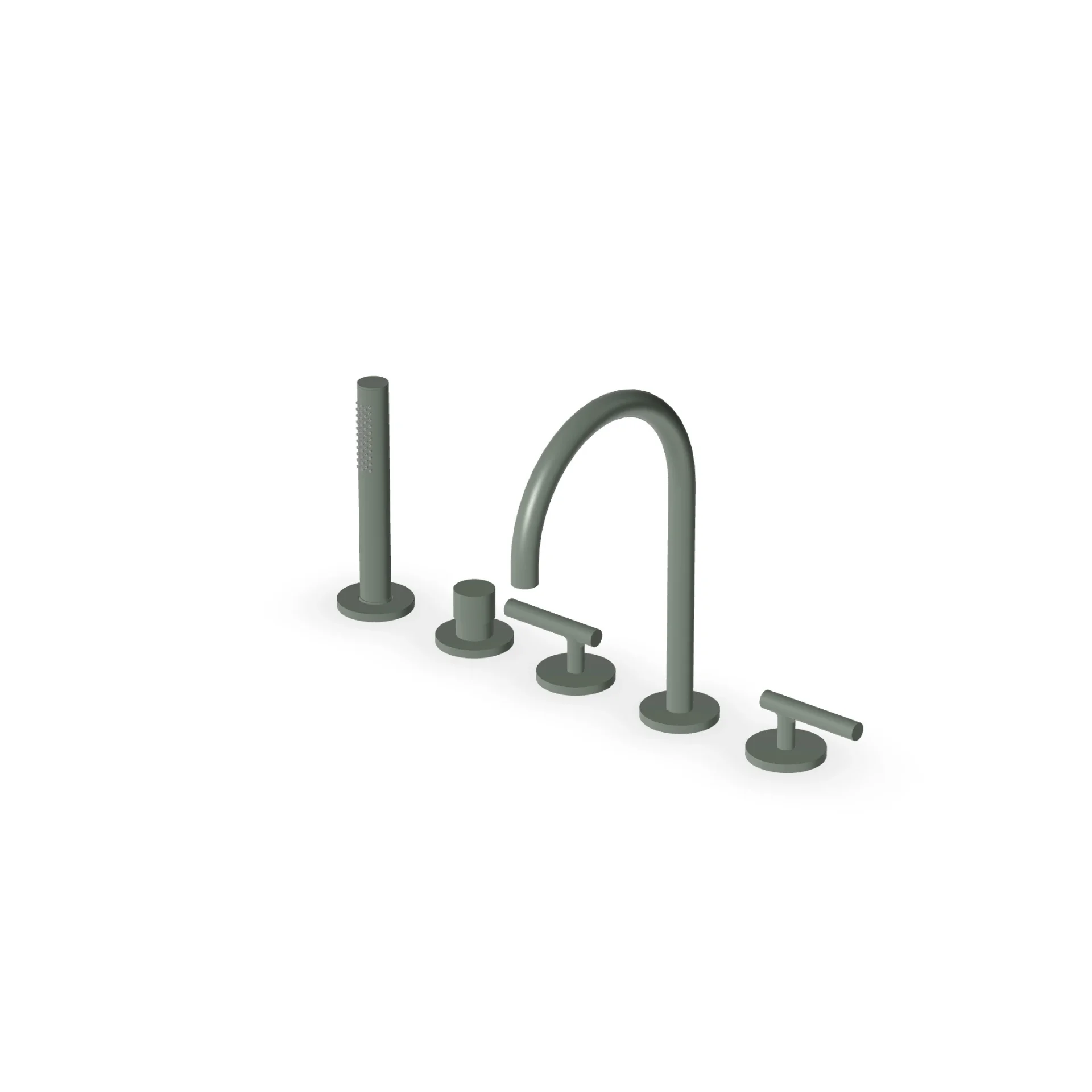 Zucchetti Pan S 5-hole deck-mounted bath mixer ZPA5514