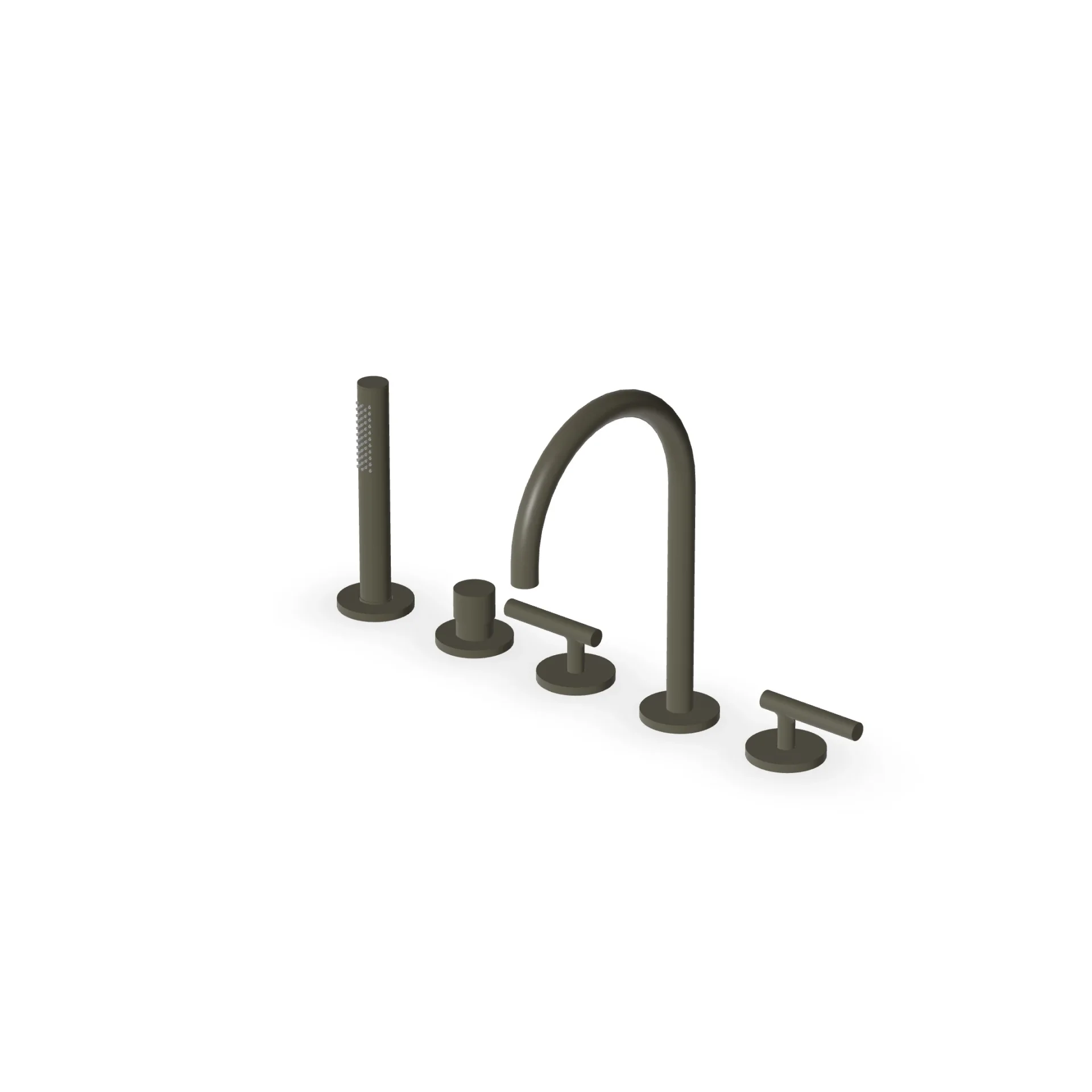 Zucchetti Pan S 5-hole deck-mounted bath mixer ZPA5514