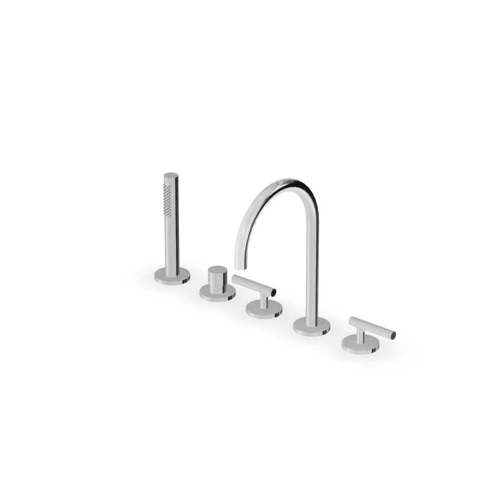 Zucchetti Pan S 5-hole deck-mounted bath mixer ZPA5514