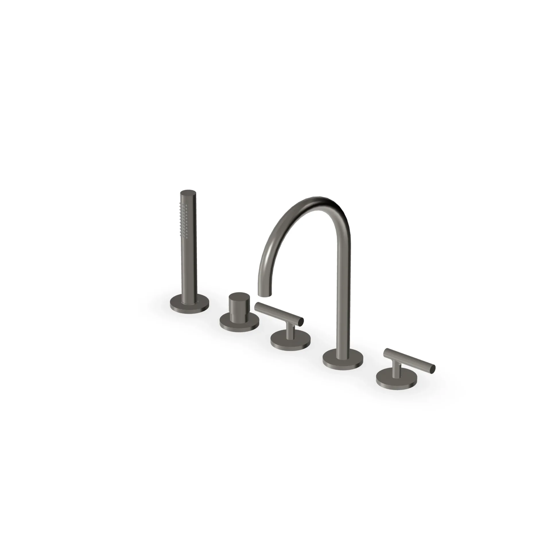 Zucchetti Pan S 5-hole deck-mounted bath mixer ZPA5514