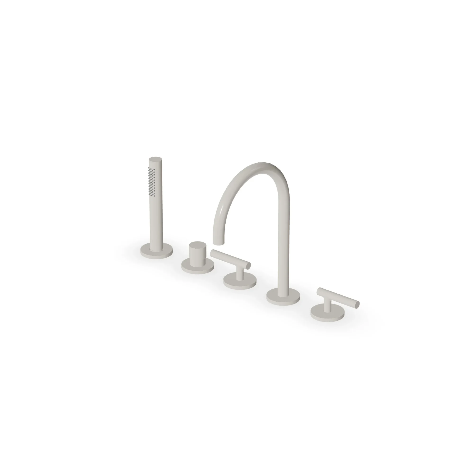 Zucchetti Pan S 5-hole deck-mounted bath mixer ZPA5514