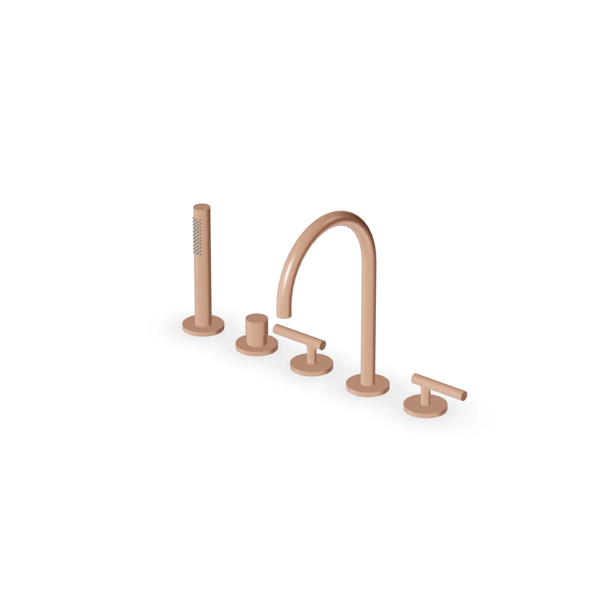 Zucchetti Pan S 5-hole deck-mounted bath mixer ZPA5514