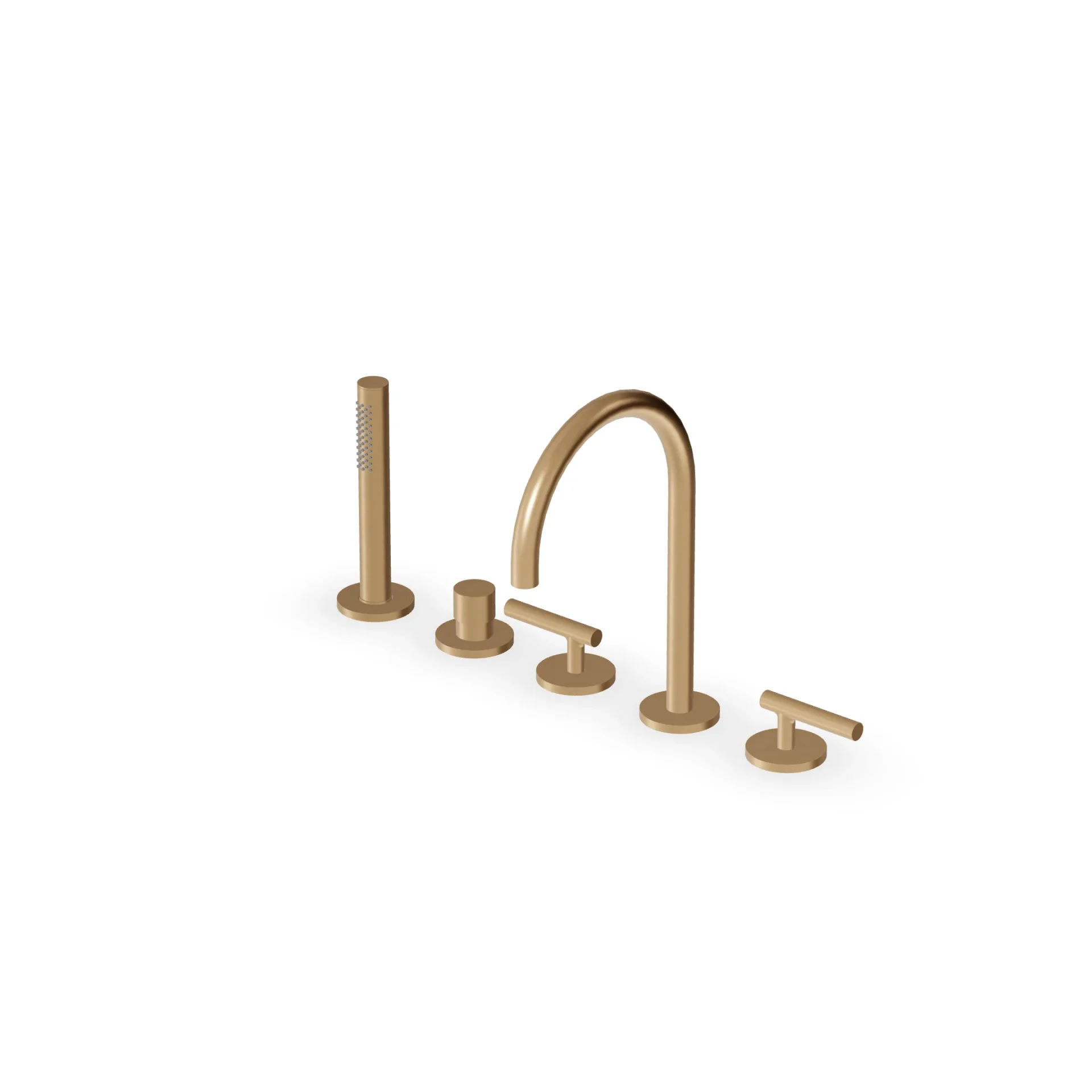 Zucchetti Pan S 5-hole deck-mounted bath mixer ZPA5514