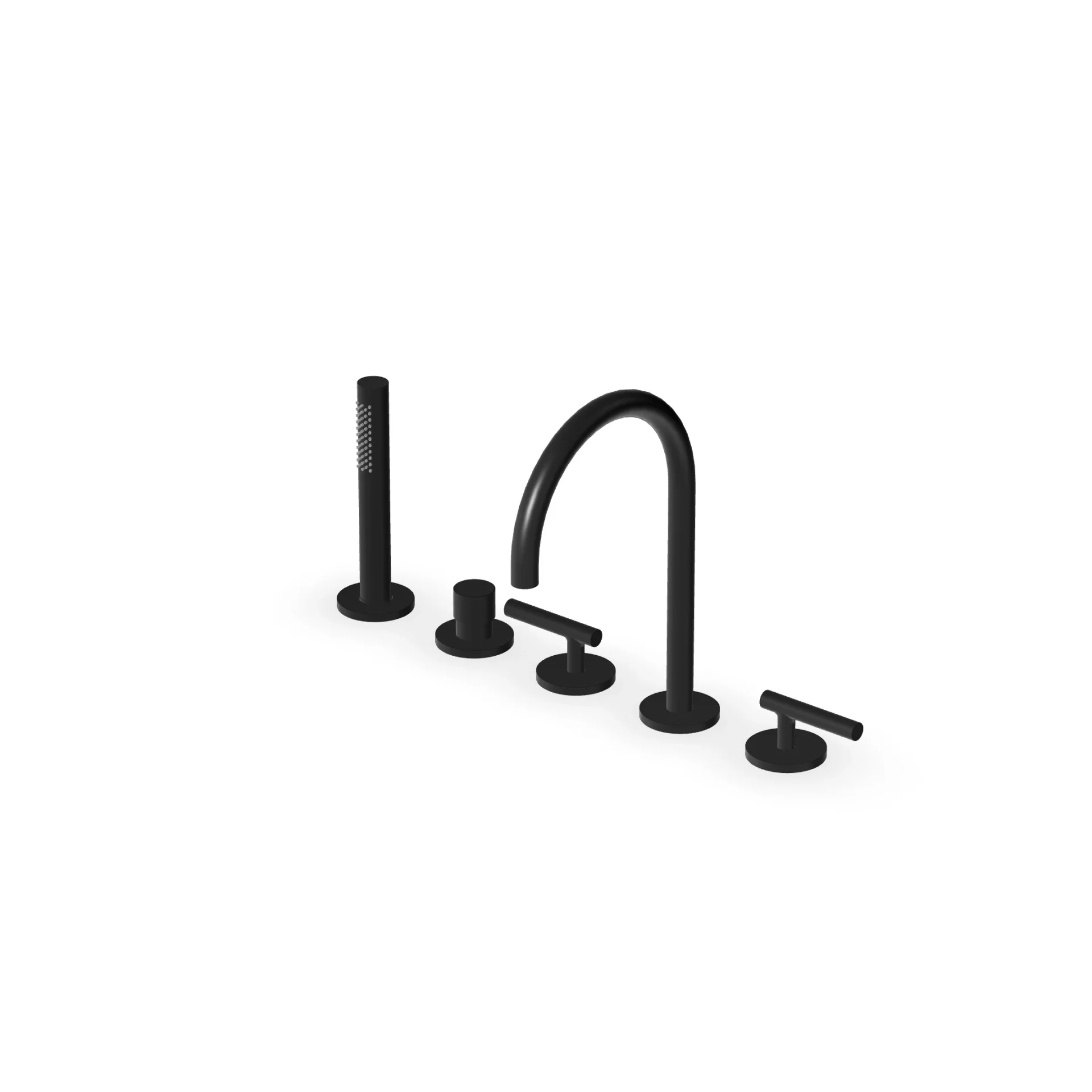 Zucchetti Pan S 5-hole deck-mounted bath mixer ZPA5514