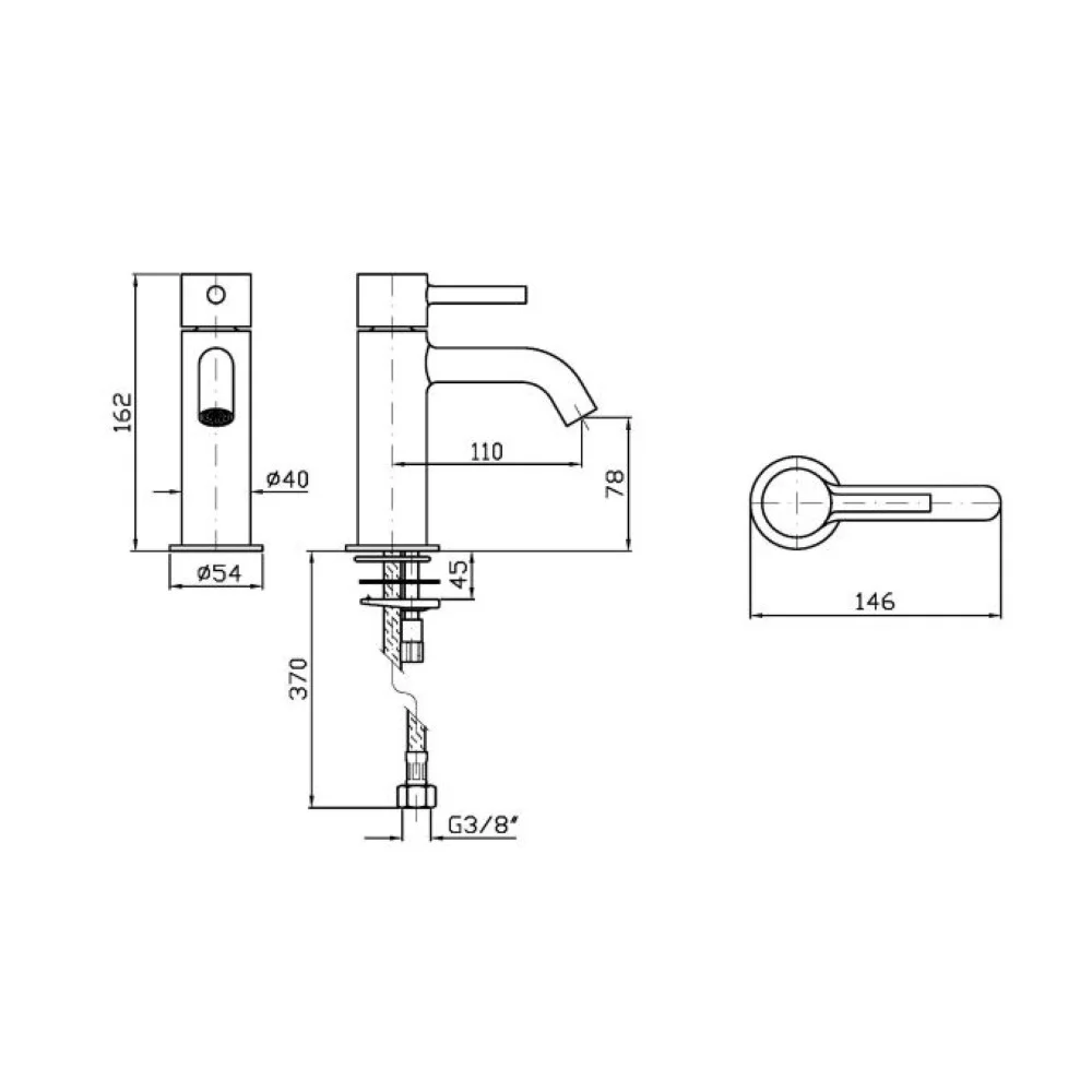Zucchetti Pan S Single-lever basin mixer ZPA552