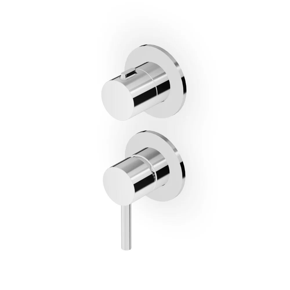 Zucchetti Pan S Single-lever bath/shower mixer with 2-way rotary diverter ZPA778