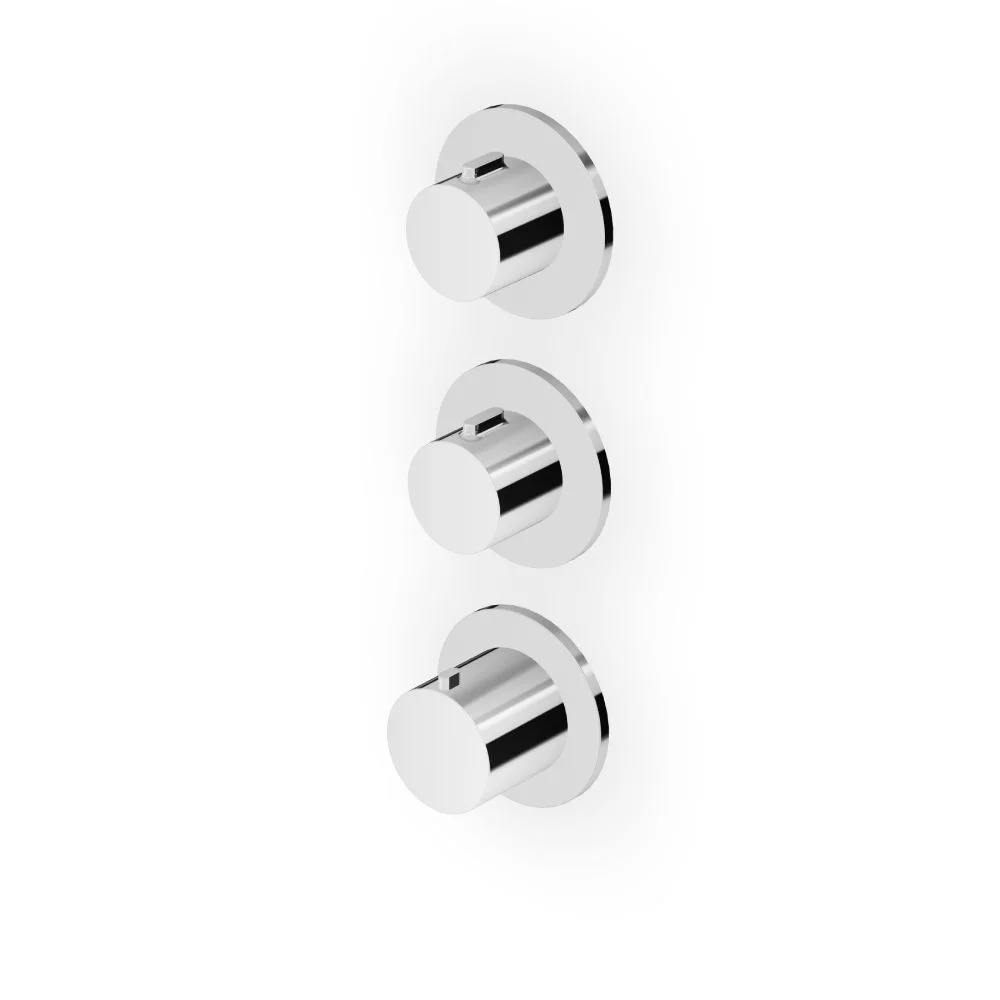 Zucchetti Pan S Thermostatic Shower Mixer with 2 Stop Taps ZPA802