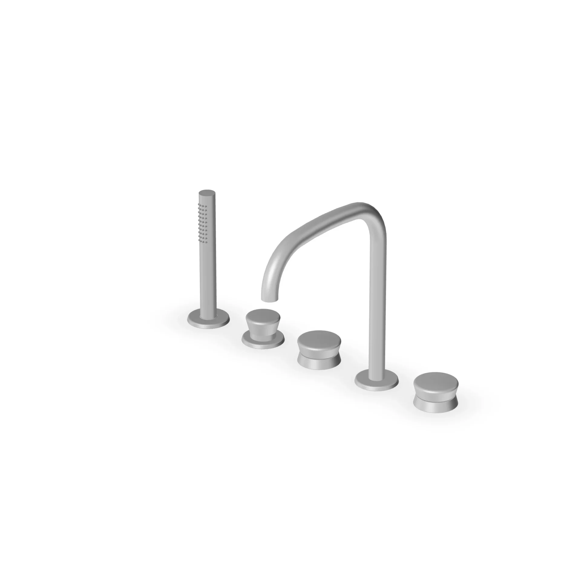 Zucchetti Sablier 5-hole deck-mounted bath mixer ZSL5519.X