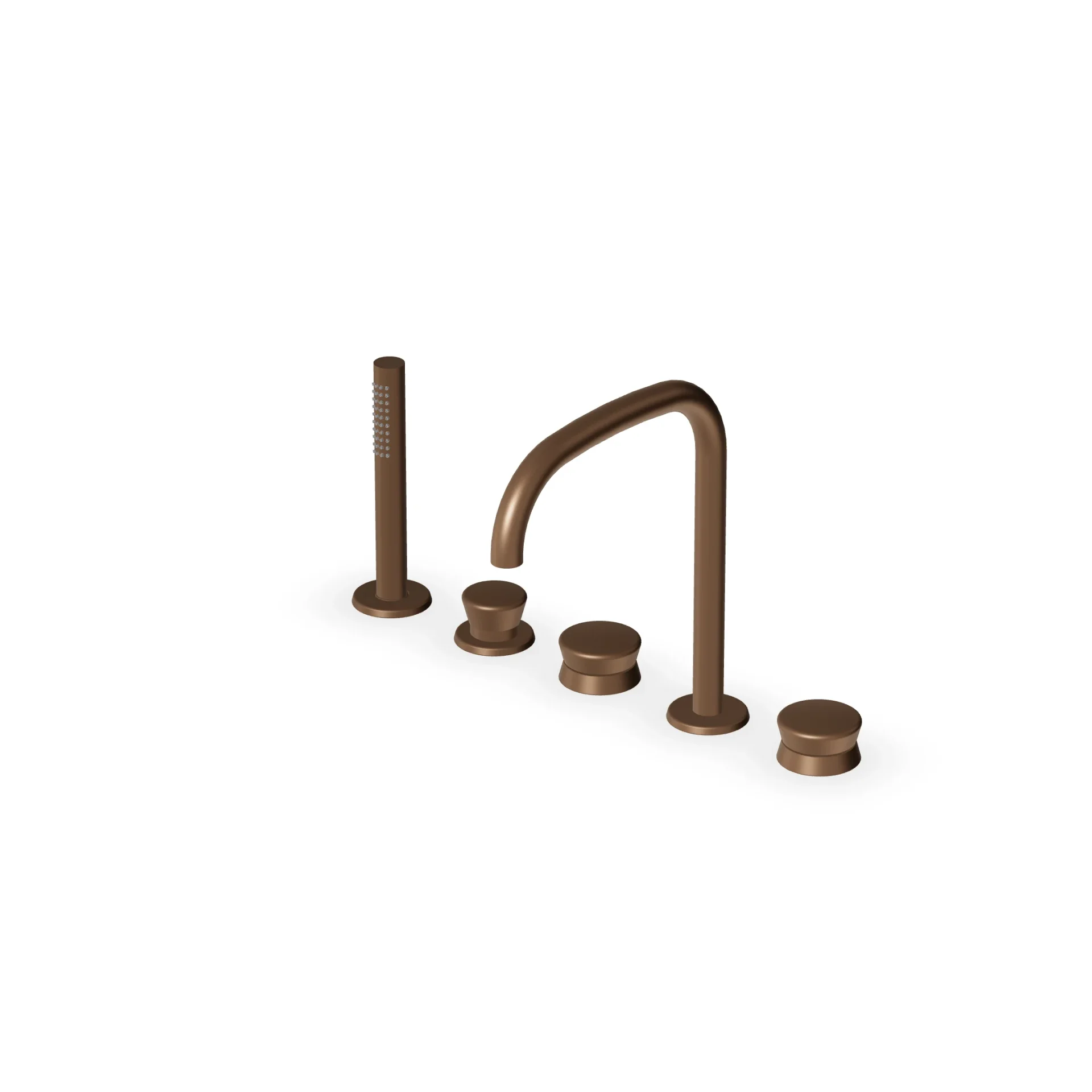 Zucchetti Sablier 5-hole deck-mounted bath mixer ZSL5519.X