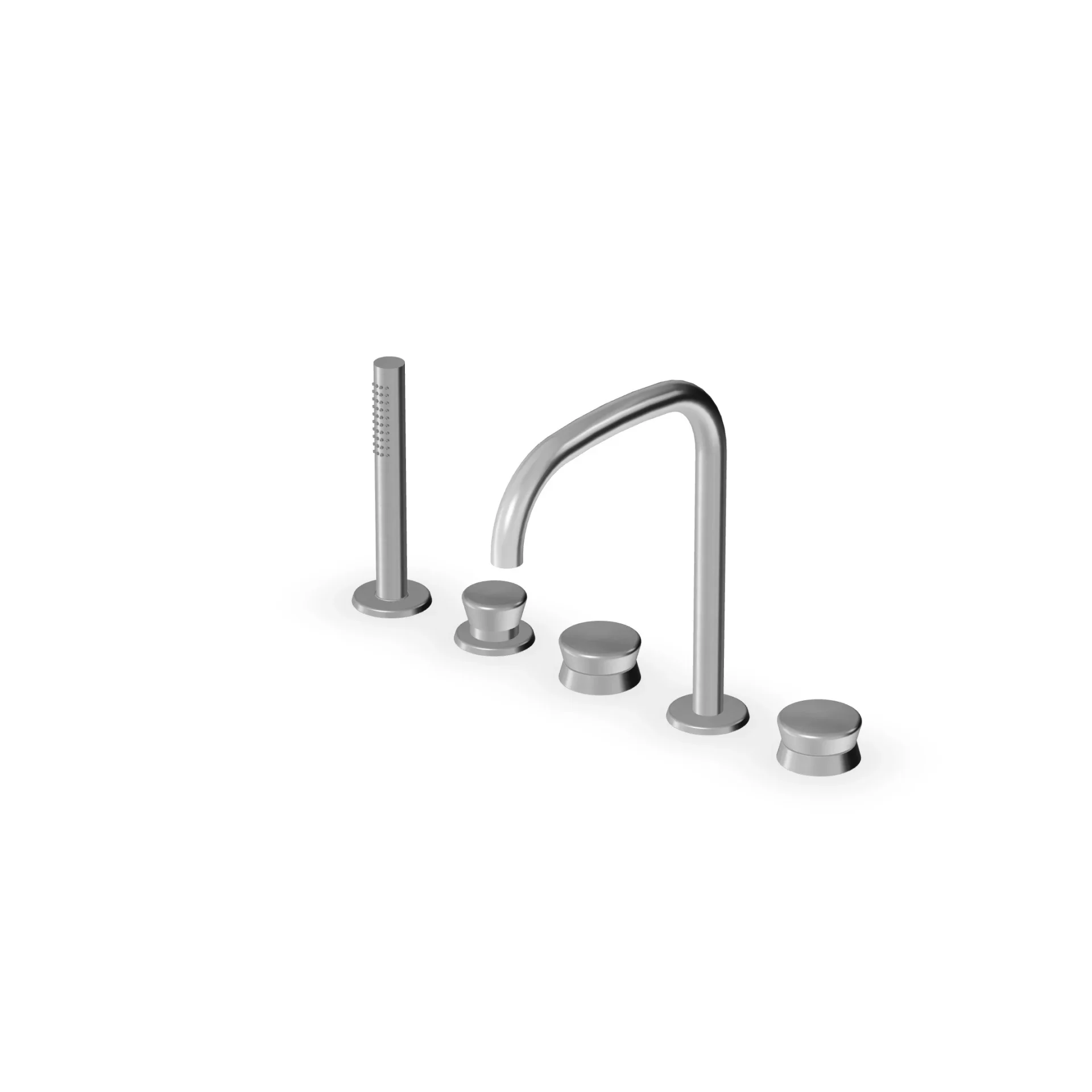 Zucchetti Sablier 5-hole deck-mounted bath mixer ZSL5519.X
